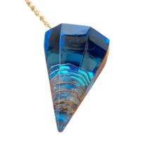 Pêndulo Orgonite Raio Azul 3cm Clareza Mental Radiestesia