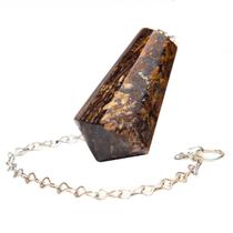 Pêndulo Pedra Bronzita Piramidal Lapidado Invertido Pêndulo Pedra Bronzita Piramidal Lapidado Invertido