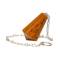 Pendulo Pedra Jaspe Amarelo Piramidal Lapidado Invertido