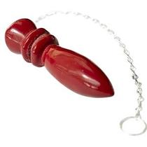 Pêndulo Pedra Jaspe Vermelho Natural Lapidação Egípcio 60mm Pêndulo Pedra Jaspe Vermelho Natural Lapidação Egípcio 60mm