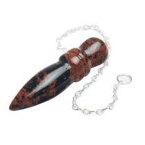 Pêndulo Pedra Obsidiana Mahogany Natural Lapidação Egípcio Pêndulo Pedra Obsidiana Mahogany Natural Lapidação Egípcio