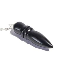 Pêndulo Pedra Obsidiana Preta Natural Lapidação Egípcio Pêndulo Pedra Obsidiana Preta Natural Lapidação Egípcio