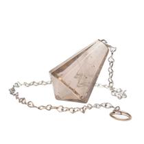 Pêndulo Pedra Quartzo Fumê Piramidal Lapidado Invertido