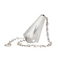 Pêndulo Pedra Quartzo Hialino Piramidal Lapidado Invertido