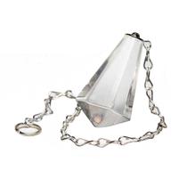 Pêndulo Pedra Quartzo Hialino Piramidal Lapidado Invertido