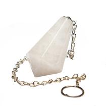 Pêndulo Pedra Quartzo Leitoso Piramidal Lapidado Invertido Pêndulo Pedra Quartzo Leitoso Piramidal Lapidado Invertido