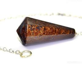 Pendulo Piramidal Pedra Bronzita Radiestesia