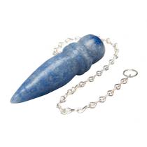 Pêndulo Quartzo Azul Pedra Natural Lapidação Egípcio Pêndulo Quartzo Azul Pedra Natural Lapidação Egípcio