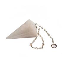 Pêndulo Quartzo Branco Facetado Pedra Pra Radiestesia Pêndulo Quartzo Branco Facetado Pedra Pra Radiestesia