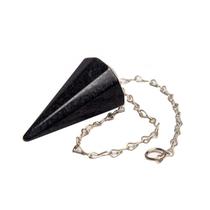 Pêndulo Quartzo Preto Pedra Natural Lapidação Facetado Pêndulo Quartzo Preto Pedra Natural Lapidação Facetado