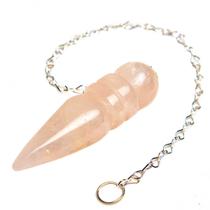 Pêndulo Quartzo Rosa Pedra Natural Lapidação Egípcio Pêndulo Quartzo Rosa Pedra Natural Lapidação Egípcio