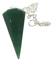 Pêndulo Quartzo Verde Pedra Natural Radiestesia Transmutação Orgonite