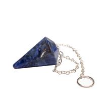 Pêndulo Sodalita Pedra Natural Lapidação Facetado