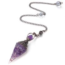 Pendulum Crystal MAIBAOTA Ametista natural para radiestesia