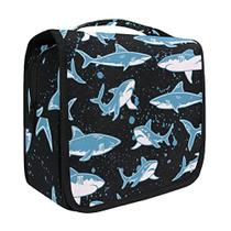 Pendurado Travel Toiletry Bag Kit Makeup Case Cosmetics Organizador para Homens Mulheres (Tubarão Submarino)