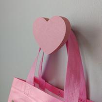 Pendurador De Parede Coração Colorida Mdf Laminado