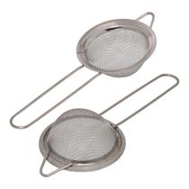 Peneira Aço Inox 8x20cm Redonda Luxo Utensílio de Cozinha