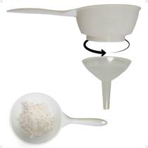 Peneira Coador Com Funil 2x1 Facil De Usar Utensilio Cozinha