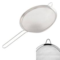 Peneira de Cozinha Aço Inox 30cm x 16cm com Apoio Lateral Peneira de Cozinha Aço Inox 30cm x 16cm com Apoio Lateral