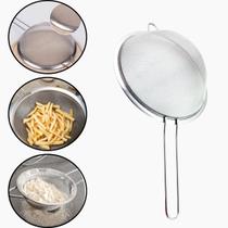 Peneira De Cozinha Coar Inox 18cm Polvilhar Escorrer Massas