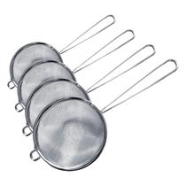 Peneira de Malha Fina Cuisinox, Aço Inoxidável com Cabo, 7,6 cm x 20,3 cm (Pacote com 4)