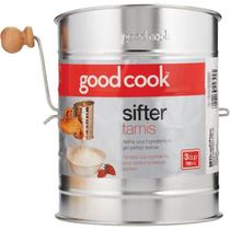 Peneira de manivela GoodCook, maçaneta de madeira para 3 xícaras Peneira de manivela GoodCook, maçaneta de madeira para 3 xícaras