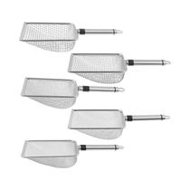 Peneira De Solo Em Aço Inoxidável 5 Peças, Tela Filtrante Para Jardinagem, Ferramenta Agrícola