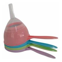 Peneira E Funil De Plástico Para Cozinha 15x15x17cm Peneira E Funil De Plástico Para Cozinha 15x15x17cm