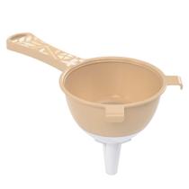 Peneira funil decorada pequena bege Plasutil ref.13829