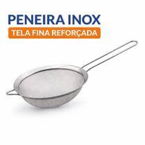 Peneira Inox com Tela Fina e Aro Reforçado Cozinha Prática Diversos Tamanhos