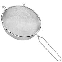 Peneira Multiuso Em Aço Inox Grande De Cozinha Coar Escorrer Peneirar - 24cm - Mimo Style Peneira Multiuso Em Aço Inox Grande De Cozinha Coar Escorrer Peneirar - 24cm - Mimo Style