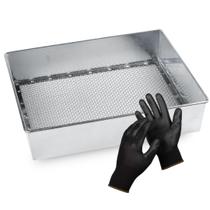 Peneira para Solo Wenses 30 x 25 cm com malha 1/8 e luvas Peneira para Solo Wenses 30 x 25 cm com malha 1/8 e luvas