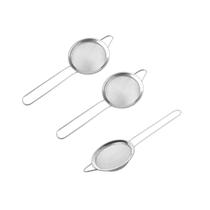 Peneira Pequena Aço Inox 8cm Cabo Cozinha Confeitaria 3un Peneira Pequena Aço Inox 8cm Cabo Cozinha Confeitaria 3un