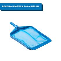 Peneira Plástica Rede Para Limpeza de Piscina Cata Folha Sujeira Tira Resíduos Resistente - Brustec