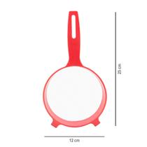 Peneira Plástico com Cabo Plástico Coador 12cm ou 15cm ou 18cm Cor Sortida