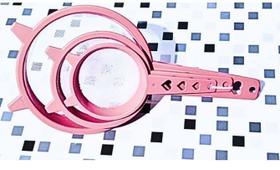 Peneiras Love Jogo com 3 Peças Kit 9, 11 e 15 cm para Cozinha Cores Vermelho Morango do AMOR