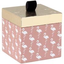 PENÉLOPE CAIXA ORGANIZADORA 10x10x10cm MADEIRA ROSA
