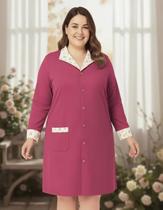 Penhoar Robe Inverno Plus Size Moletinho Flanelado Nº50 a 54