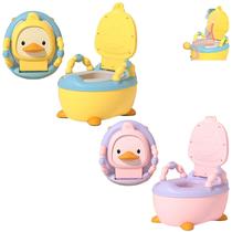 Penico Mictório Troninho Infantil Compacto Remover Desfralde Higiene Aprendizado Resistente Limpeza Fácil Tema Patinhos - TeuBaby