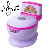 Penico Privadinha Infantil Vaso Sanitário Troninho Redutor Assento Som de Descarga Patrulha Canina Chase Skye Marshall