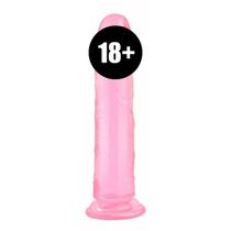 Penis Dildo Protese Realistico Transparente Cristal com ventosa 21,6 x 4,2 cm