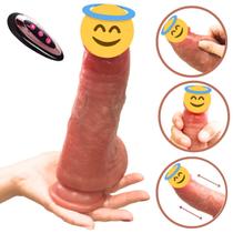 Pênis Realístico com Vai e Vem com Aquecimento 21,0 x 5,0