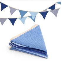 Pennant Banner Flags GCQQ Blue Nursery 12 unidades 2,7 m