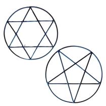 Pentagrama e Hexagrama para assentamento 25cm Pentagrama e Hexagrama para assentamento 25cm