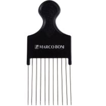 Pente Afro com Dentes em Metal, Dentes Longos, 1219, Marco Boni, Preto, 1 unidade