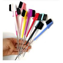 Pente Baby Hair 5 Escovinhas de Maquiagem Tranças Multifuncional Escova Profissional Multicolorido