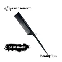 Pente Carbono Antiestático 565 Beauty Flash Cabo Fino Cerdas Longas Profissional Resistente ao Calor Pente Carbono Antiestático 565 Beauty Flash Cabo Fino Cerdas Longas Profissional Resistente ao Calor