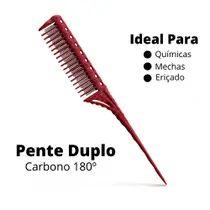 Pente Carbono Profissional Para Química Mechas E Eriçado