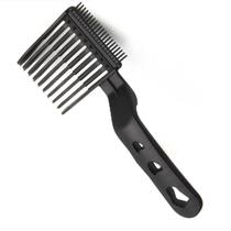 Pente Curvo Profissional Para Corte Degradê Ergonômico Preto
