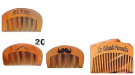 Pente De Bolso De Madeira Curvo Barba Cabelo Bigode Gravação Pente De Bolso De Madeira Curvo Barba Cabelo Bigode Gravação
